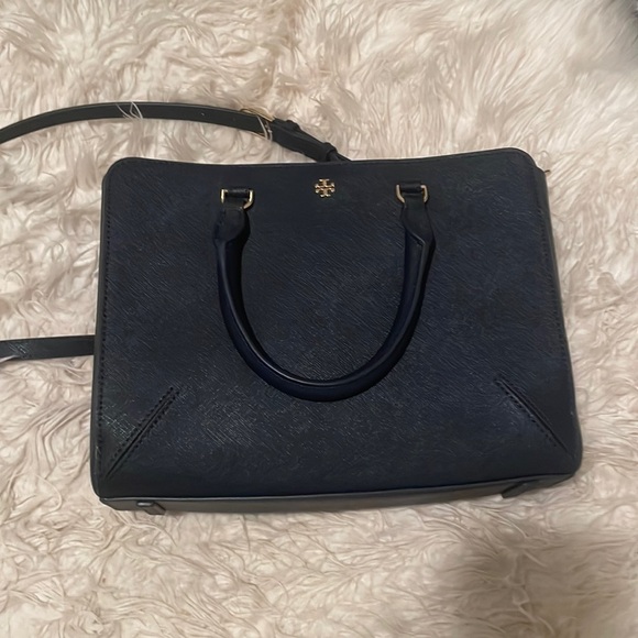 Tory Burch Handbags - Tory Burch navy bag never used